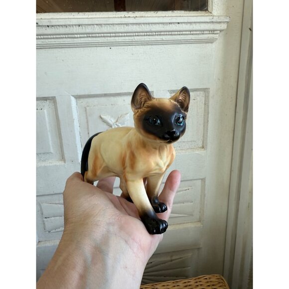 Vintage MCM Lefton Siamese Standing Cat Kitty Figurine - Picture 6 of 6